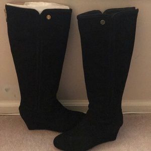 Tory Burch- IRENE BOOTS BLACK SUEDE